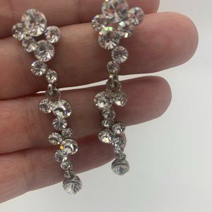 Rhinestone Black-Tie Earrings